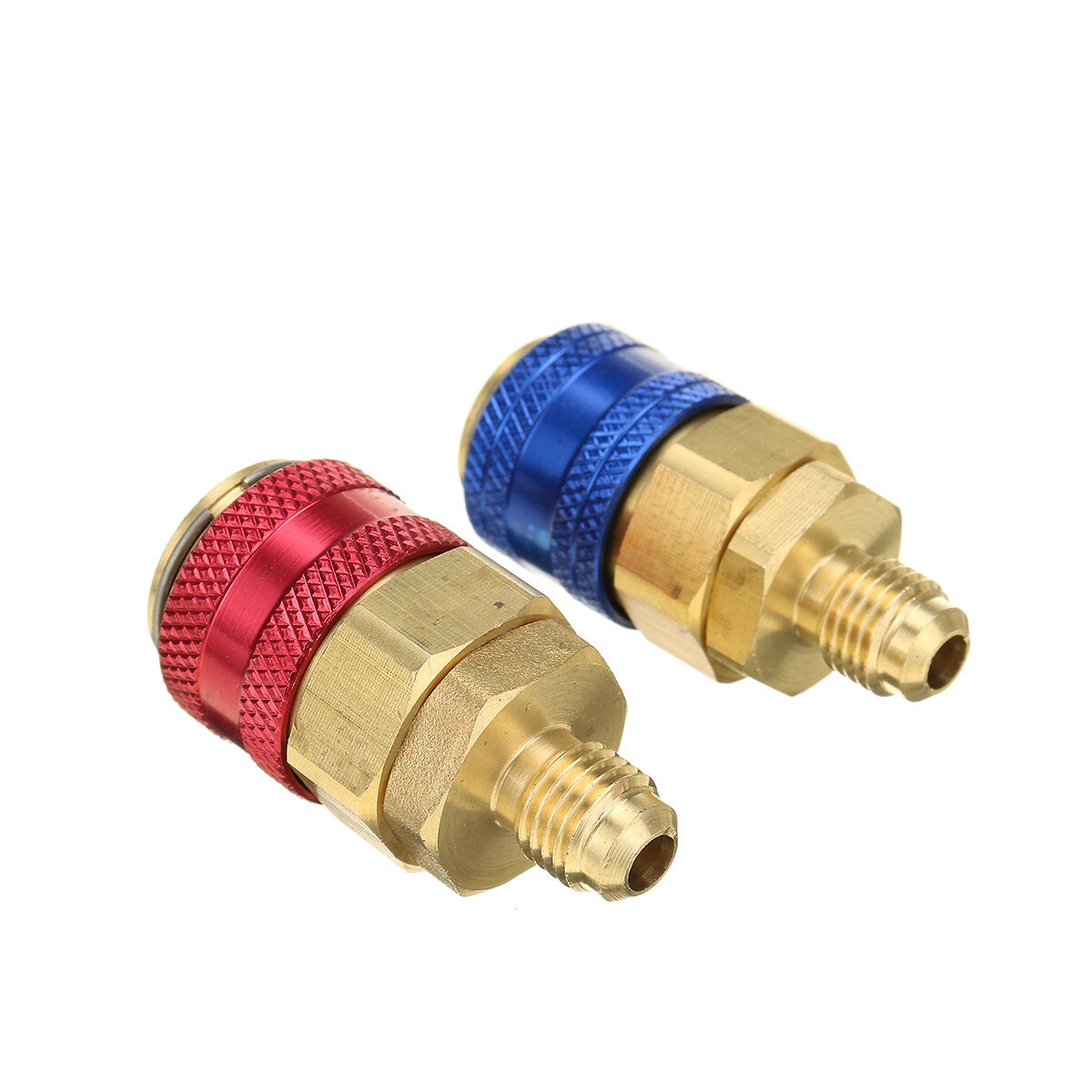 2pcs R134A Quick Coupler Connector Adapter Auto A/C Manifold Gauge Low/High HVAC