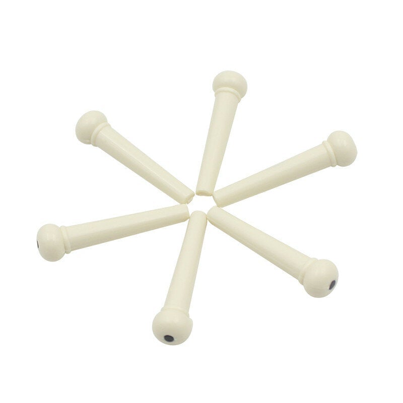 ABS Guitar Parts Endpin with Abalone Dot Bridge End Pin for Acoustic Guitar