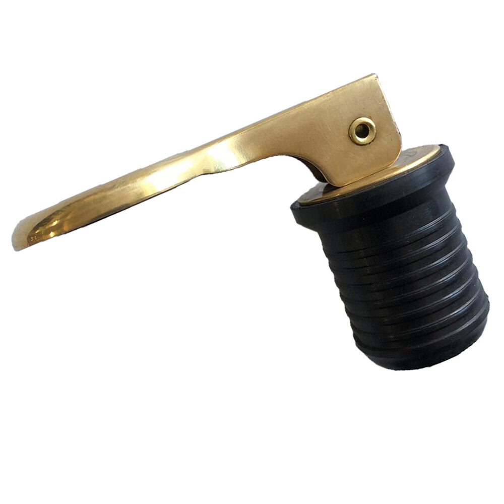 1" 25mm Brass Plated Marine Boat Snap Handle Locking Drain Plug Boat Livewell Drain Plug with Snap Handle Boat Accessories