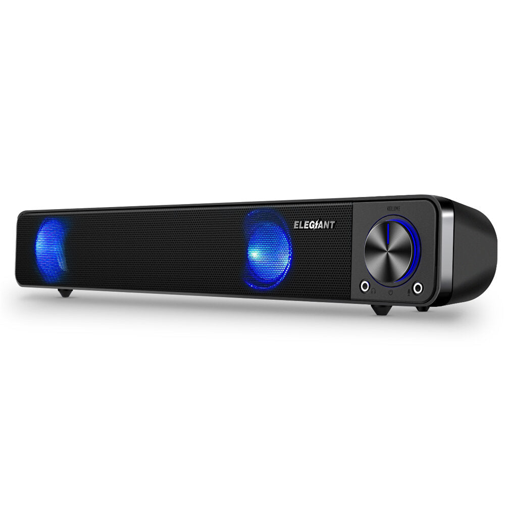 Computer Speakers Wired Computer Sound Bar Stereo USB Powered Mini Soundbar Speakers for PC Tablets Laptop Desktop Projector Cellphone
