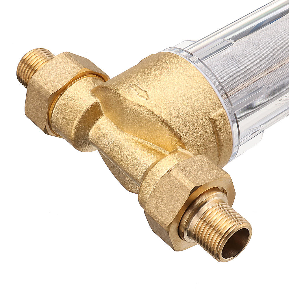 Water Pre Filter System 3/4" & 1" Brass Mesh Prefilter Purifier w/ Reducer Adapter