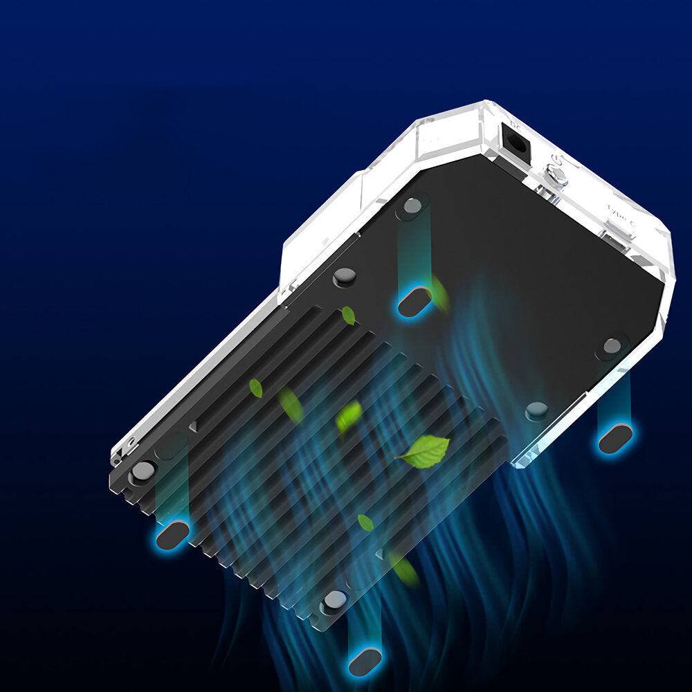 2.5" SATA SSD HDD Docking Station Type-C to SATA Hard Drive Enclosure Transparent 5Gbps Hard Drive Case