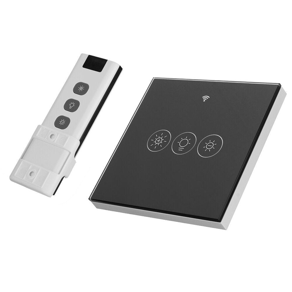 Black WiFi+RF Smart Light Dimmer Switch 2/3Way Muilti-Control Smart Life/Tuya APP Control Works with Alexa Google Voice Assistants