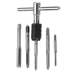 6pcs M3-M8 Tap Drill Set T Handle Ratchet Wrench Machinist Tool With Screw Hand