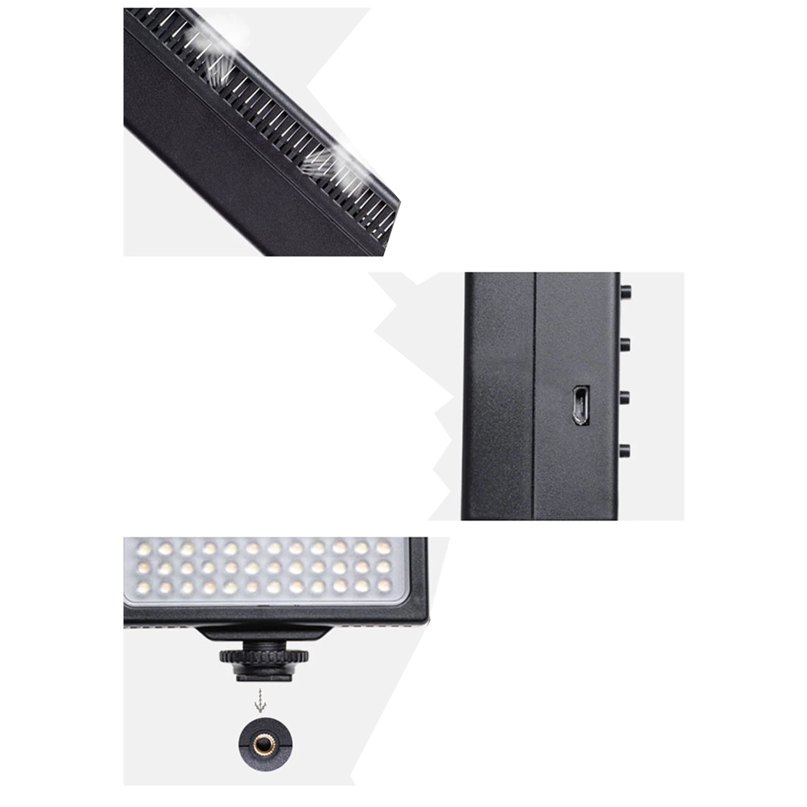 LED Video Light 3200K-5600K Dimmable Panel Portable Photography Fill