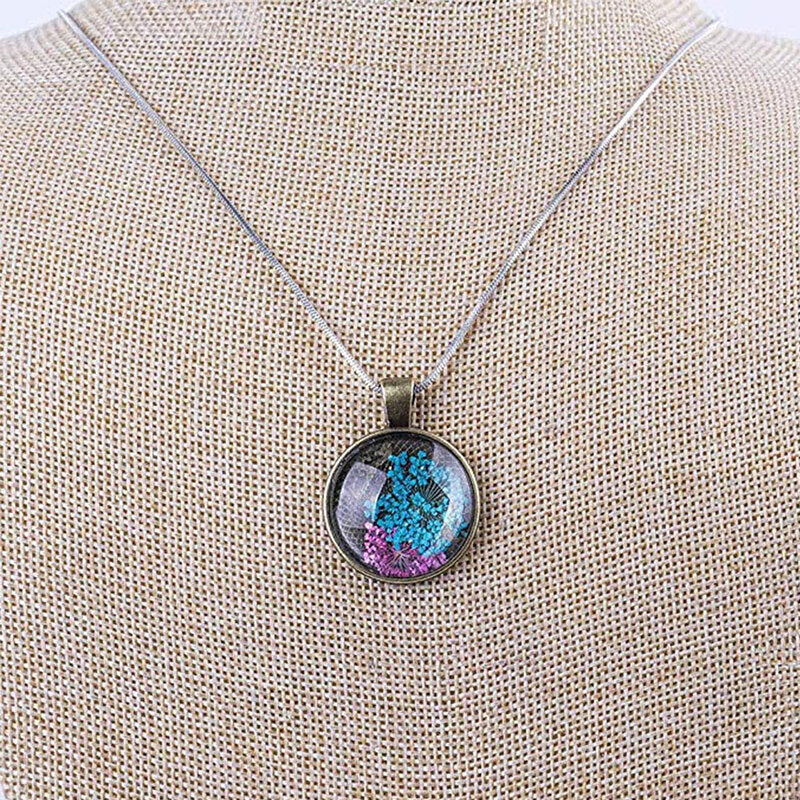 48pcs Time Gem Photo Pendant Pendant 25mm Alloy Bottom Round Water Drop Square