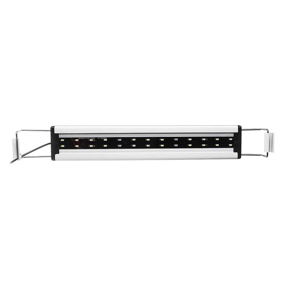 8W 26 LED Aquarium Fish Tank Light Panel Blue+White Lamp Adjustable Aluminum