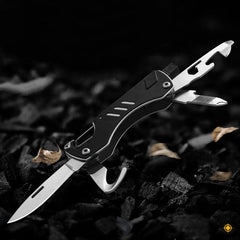 10 IN 1 55mm Steel Outdoor Survival Multifunctional Tools Screwdriver Bottle Opener Folding Knife