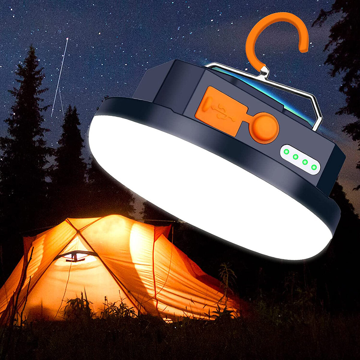 Camping Light Large Capacity Battery LED Tent Light USB Rechargeable Lantern Portable Emergency Night Market Light