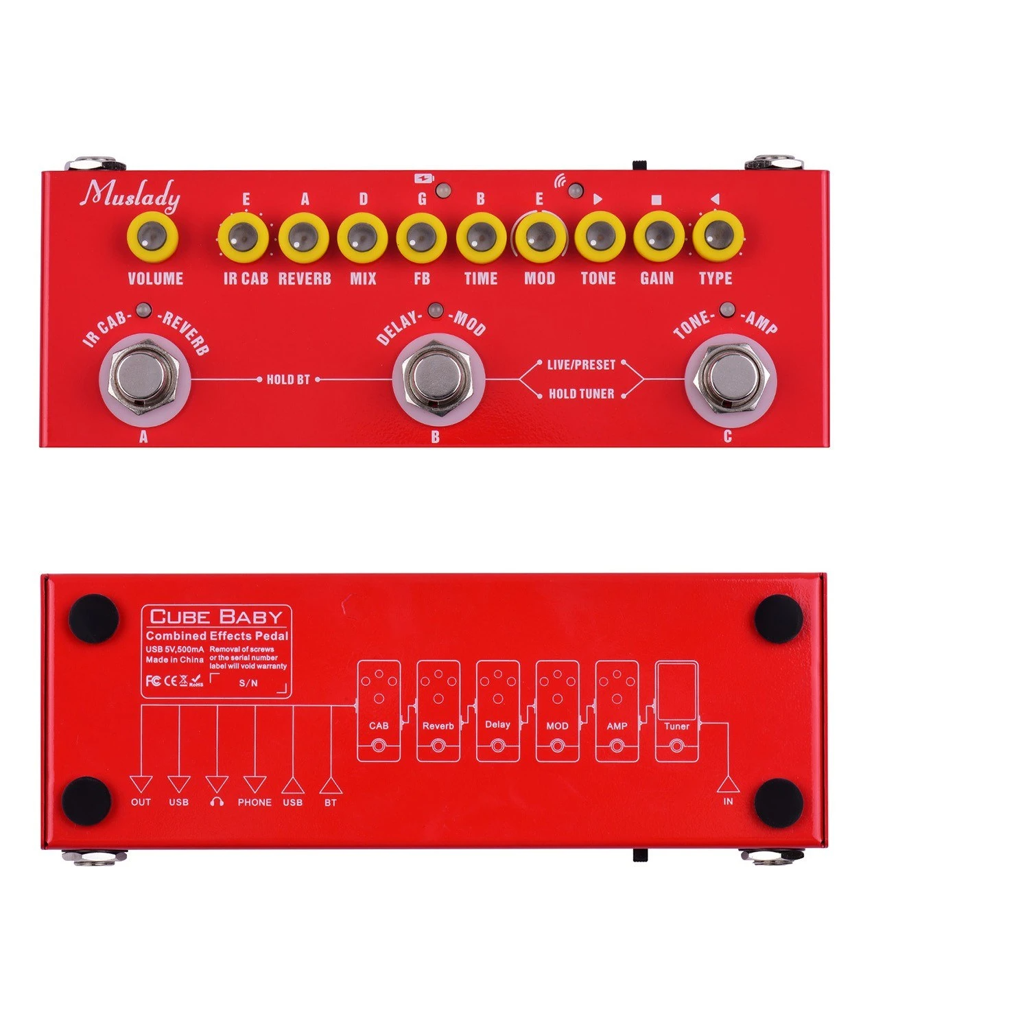 Portable Multi-functional Electric Guitar Combined Effects Pedal