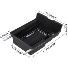 Flocked Center Console Armrest Storage Box Organizer Tray with Spring Pushing For Tesla Model 3/Y 2021