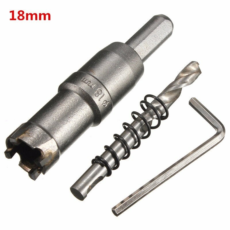 15mm - 24mm Carbide Tip Metal Cutter Hole Saw with Wrench/ Twist Drill Bit