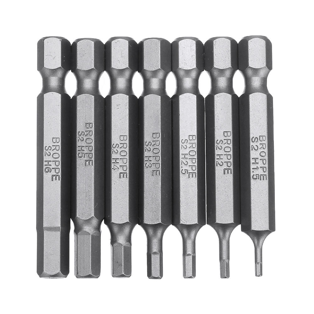10Pcs Magnetic Hexagon Hex Screwdriver Bits H1.5/H2/H2.5/H3/H4/H5/H6 1/4 Inch Hex Shank Screwdriver Set For Bosch