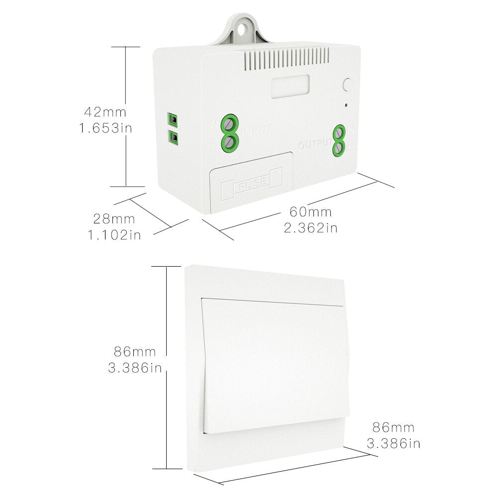 Wireless Switch No Battery Remote Control Wall Light Switch Self Powered No Wiring Needed Wall Panel Transmitter