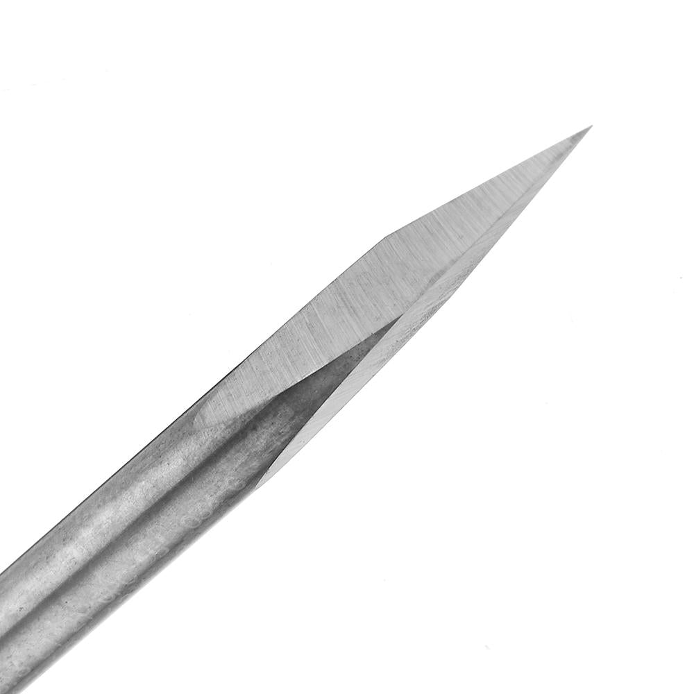 5pcs 4mm Shank 0.1mm Tip 15/20/30/45/60 Degree Tungsten Steel Engraving Bit CNC Tool