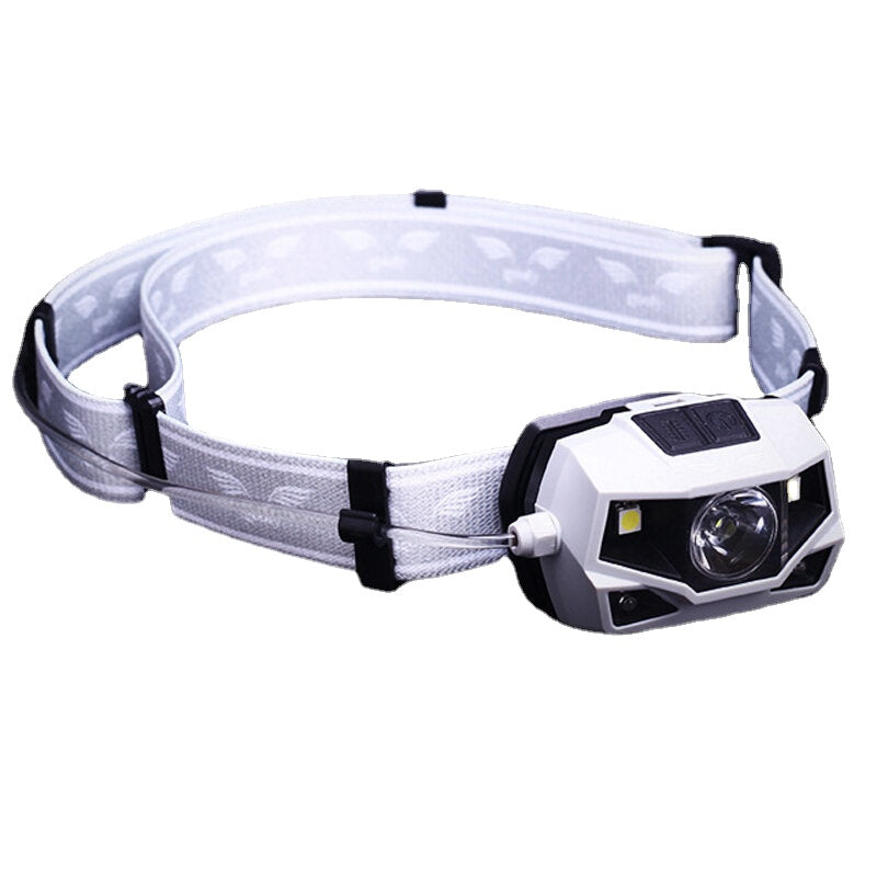 180 Lumens Outdoor Cycling LED Headlamp 360 Degree Light Beam IPX4 Warning Light