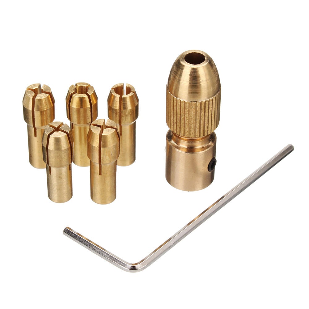 8pcs 0.5-3mm Small Electric Drill Bit Collet Twist Drill Chuck Tool for 3.17/5.05mm Shank