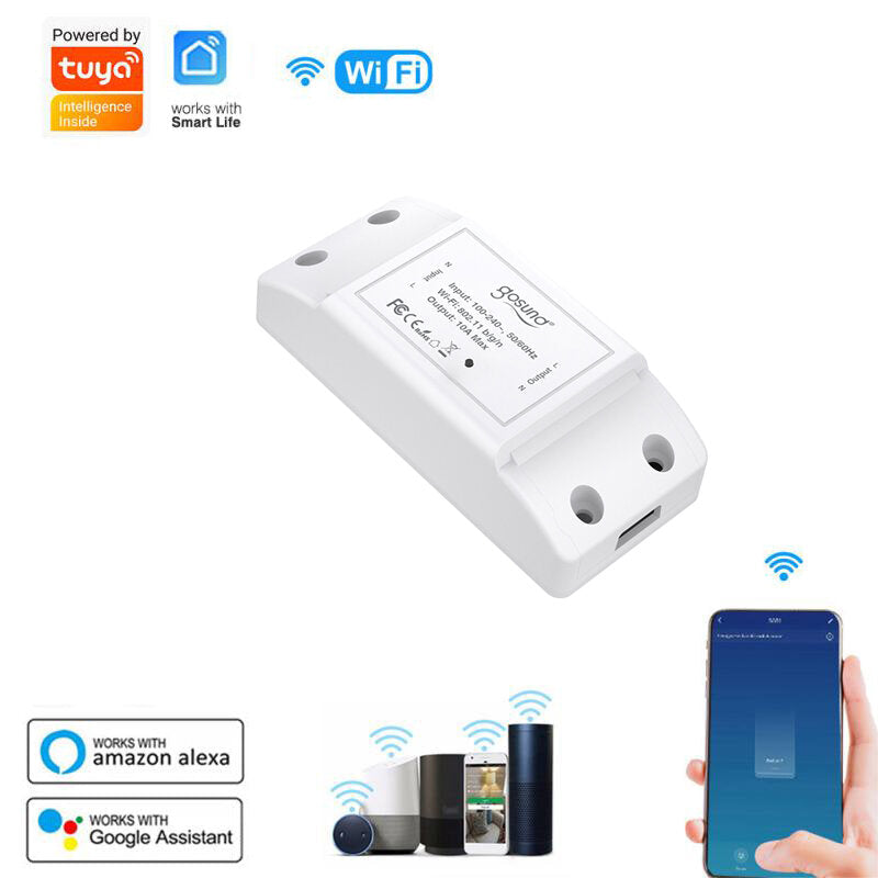 Smart WiFi Switch Module 10A DIY Remote APP Control Timing Voice Control Device Sharing Work with Alexa Google Assistant Smart Life