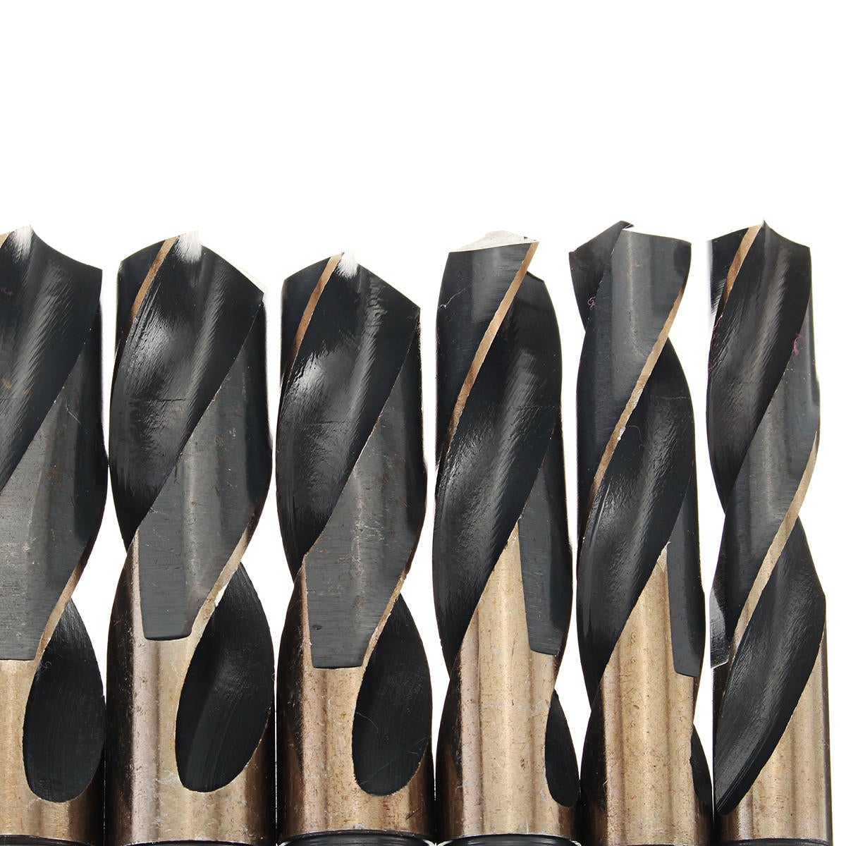 8pcs 1/2 Inch Round Shank HSS Twist Drill Bit Set
