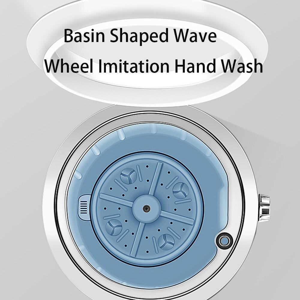 260W Portable Semi-Automatic Washing Machine Knob Control 740rpm Washer Dryer for Baby Clothes