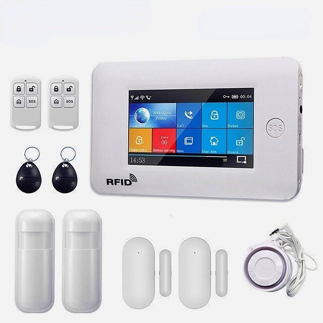 WiFi GSM GRRS Wireless Alarm System WiFi Intruder Security Alarm Kit APP Control for Android and iOS Smart Phone