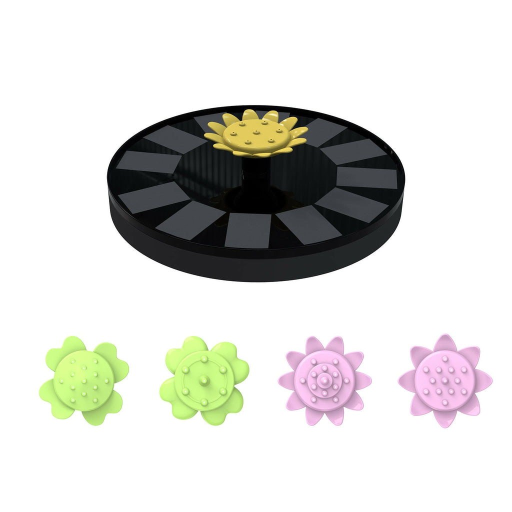 Solar Fountain Smart Small Solar Powered Automatic Flower Water Fountains With 5 Nozzles for Outdoor Birdbath Fish Tank