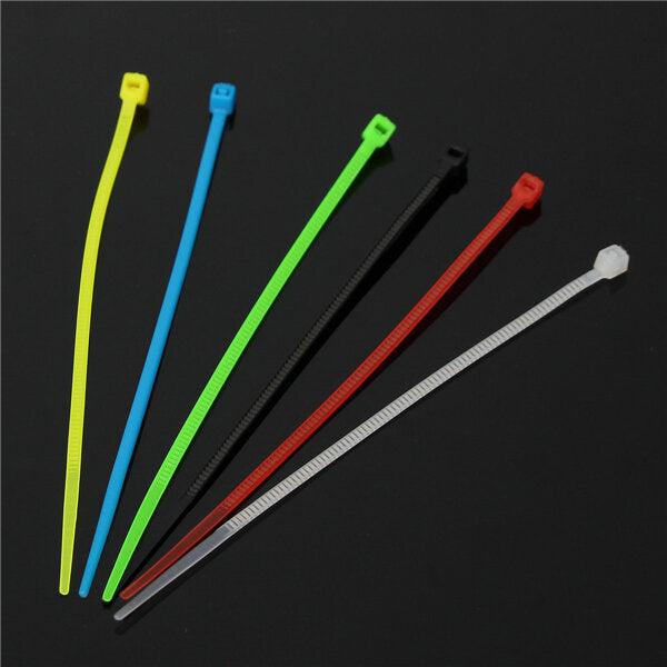 900pcs 100x2mm Nylon Cable Wire Zip Ties 6 Colors