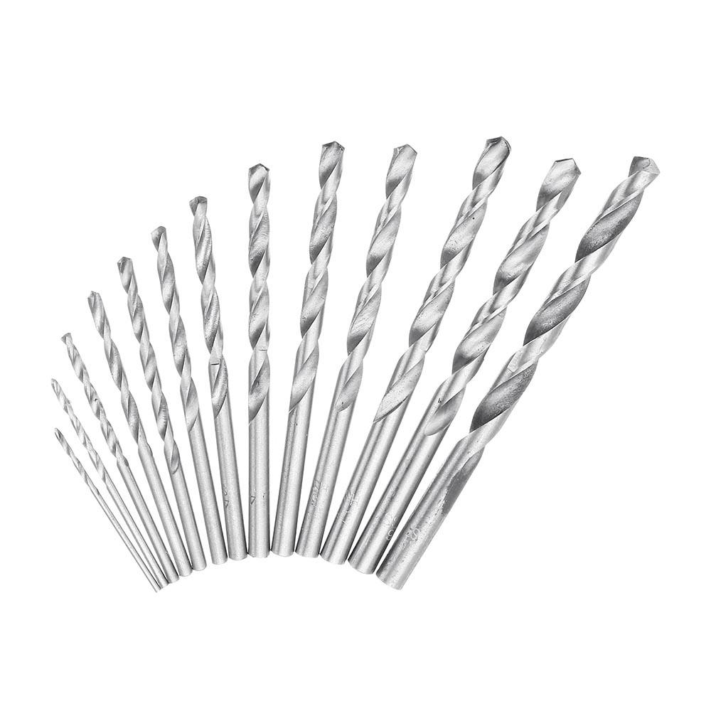 13pcs 1.5-6.5mm HSS Twist Drill Bit Set High Speed Steel Straight Shank