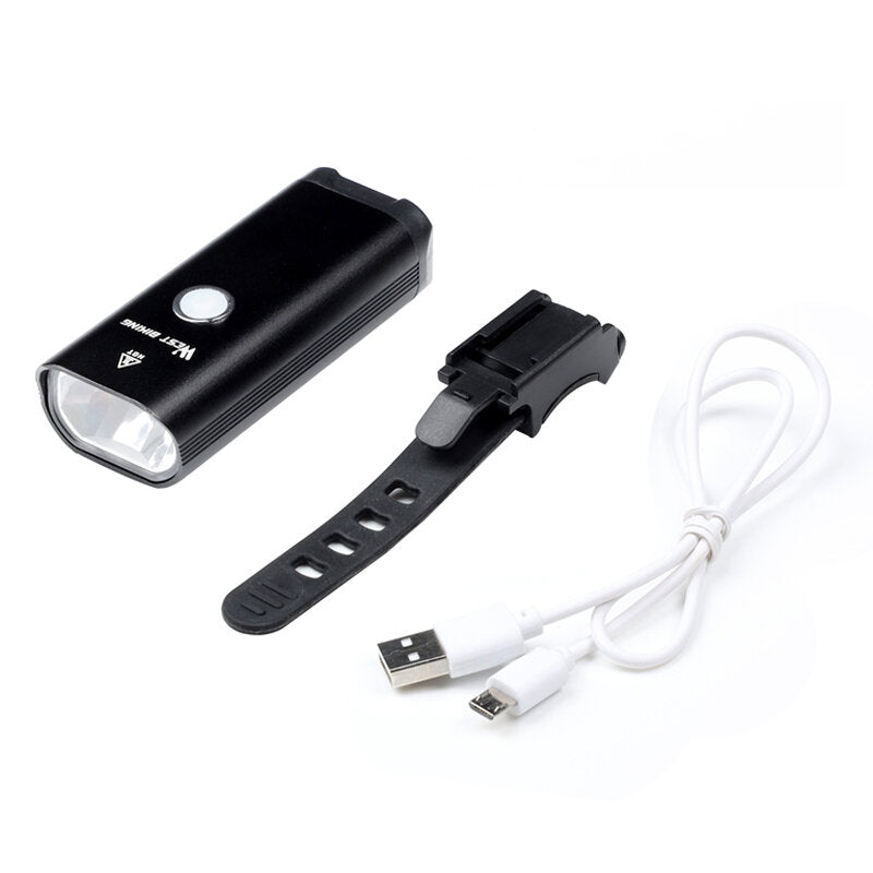 2200mAh 400Lm Bike Light Rainproof USB Rechargeable LED MTB Front Lamp Headlight Aluminum Alloy Ultralight Bike Flashlight