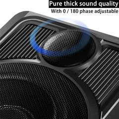 Car Subwoofer Speaker 600W 12V 360 Stereo Super Bass 10inch Active Subwoofer Ultra-thin Body Under Seat Power Amplifier