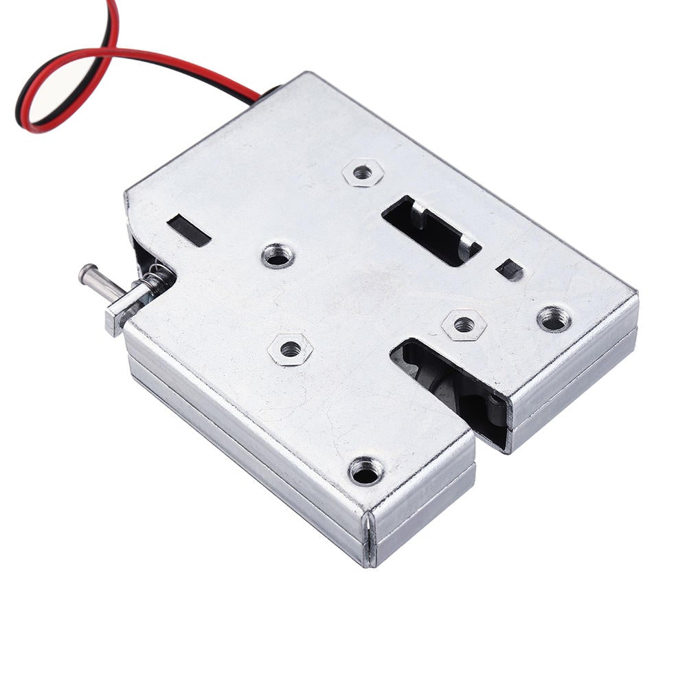 12V DC 2A Electric Magnetic Intelligent Cabinet Door Lock Fail Secure with Manual Unlock Handle Silver
