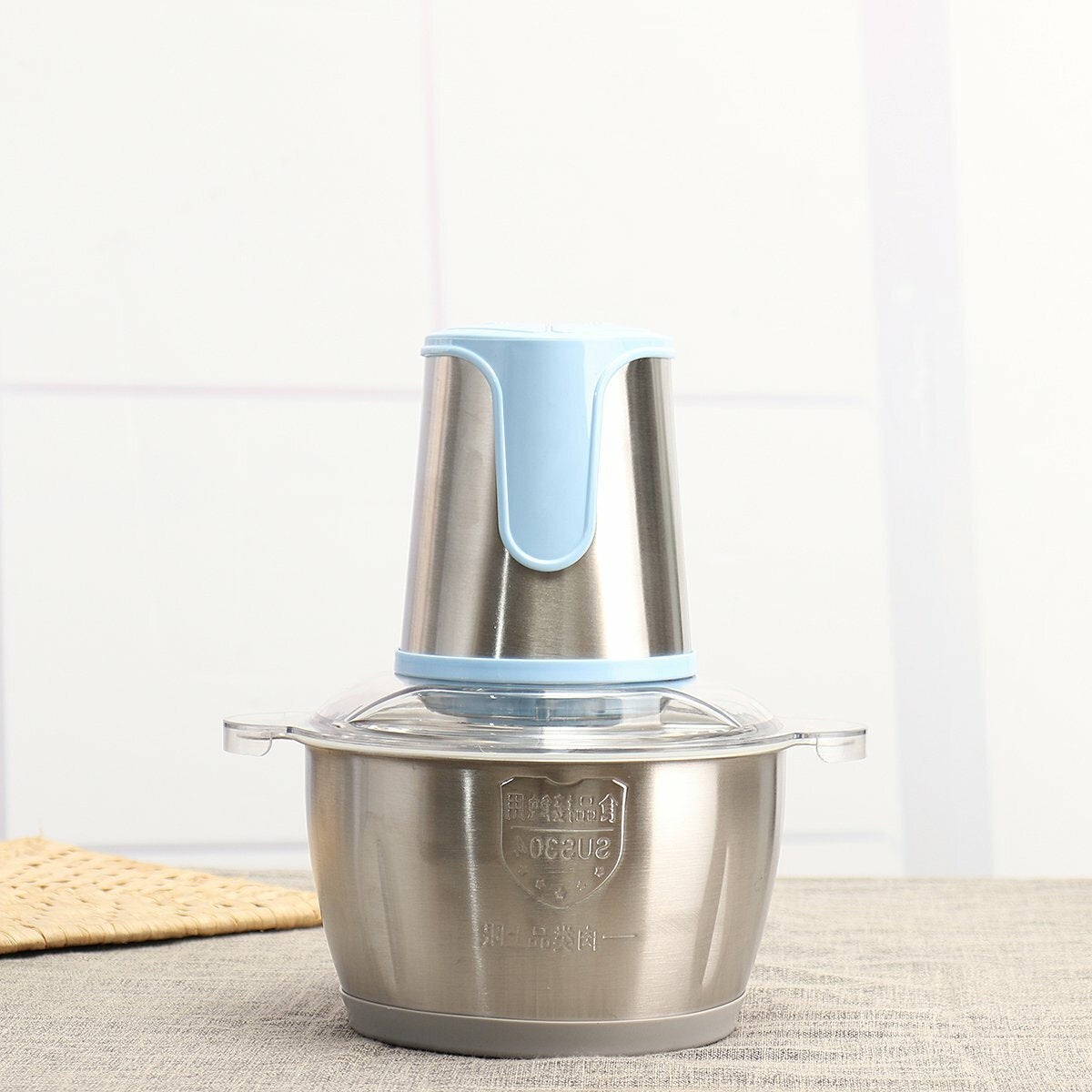 Blender Stainless Steel Meat Grinder Home Electric Chopper Food Mincing Machine 300W 2L