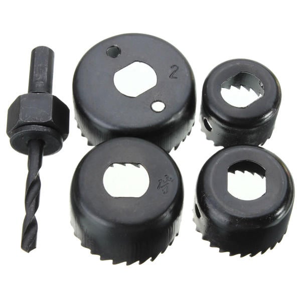 4pcs 32/38/44/54mm Hole Saw Cutter with Mandrel Wood Working Drill Bit