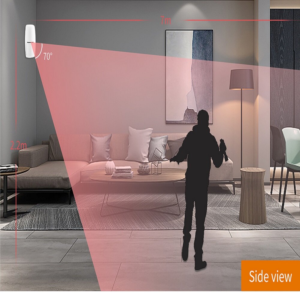 Wireless Infrared Anti-Theft Multifuction Human Motion Sensor Detector 433MHz eV1527 For Home Security System