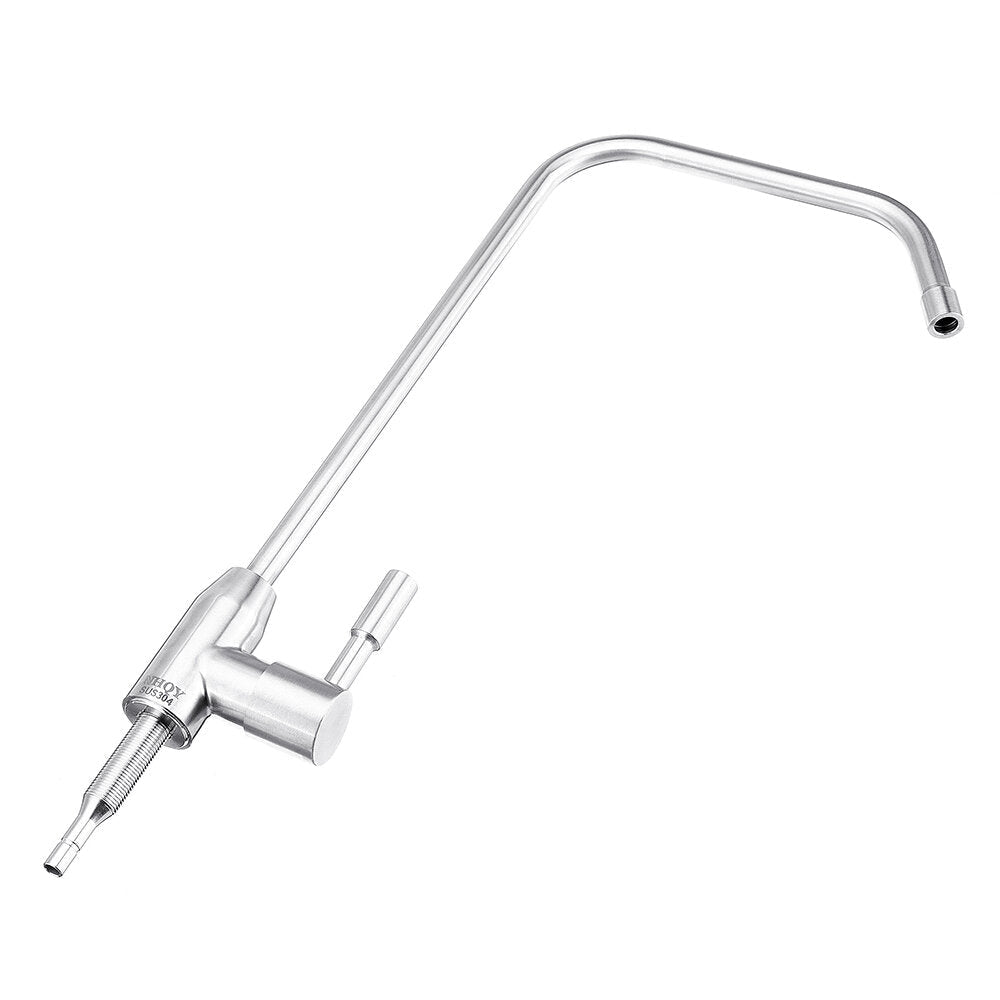 Stainless Steel Reverse Osmosis Faucet 360 Degree Swivel Spout Drinking Water Filter Single Handle Cold Tap