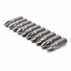 10pcs PZ2 25mm Drive Screwdriver Bits Hex Magnetic Power Tool