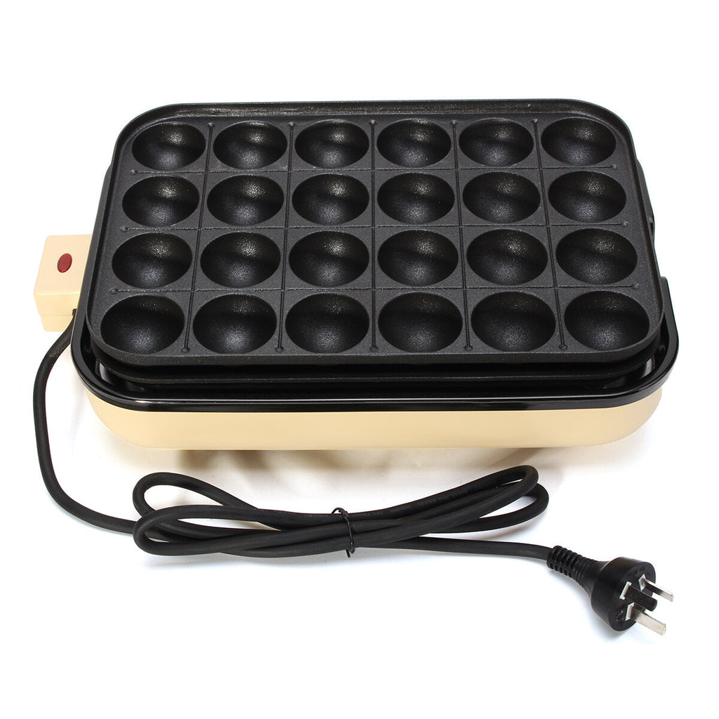 24 Holes Grill Pan Plate Cooking Octopus Ball Kitchen Maker Baking Mold