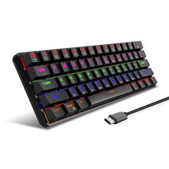 Mechanical Keyboard 61 Keys Triple Mode Wireless Bluetooth 5.0 2.4GHz Type-C Wired Blue Switch RGB Backlit Gaming Keyboard