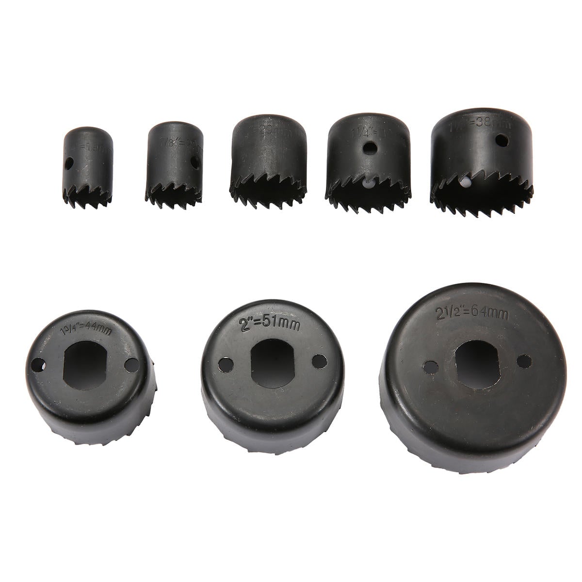 11pcs Hole Saw Cutter Set 19-64mm Carbon Steel for Wood Metal Cutting