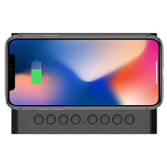 Wireless Bluetooth Speaker Wireless Charger, USB Charging for Phone Portable Double Alarm Clock FM Radio Subwoofer, Three-range Brightness Adjustment