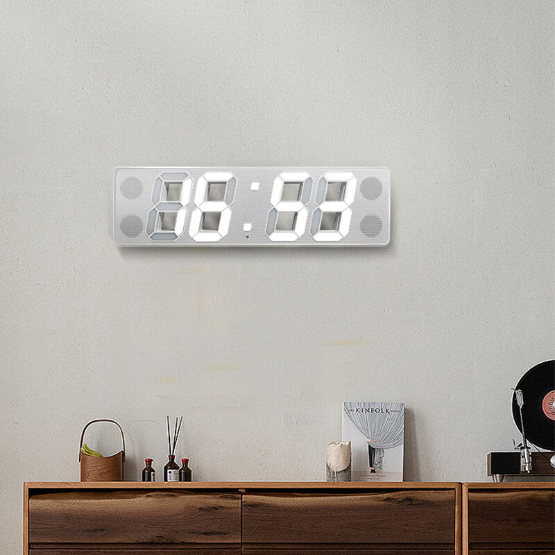 Smart Bluetooth Speaker Clock Multifunctional Electronic Alarm Clock Wall Clock Simple Mini Program