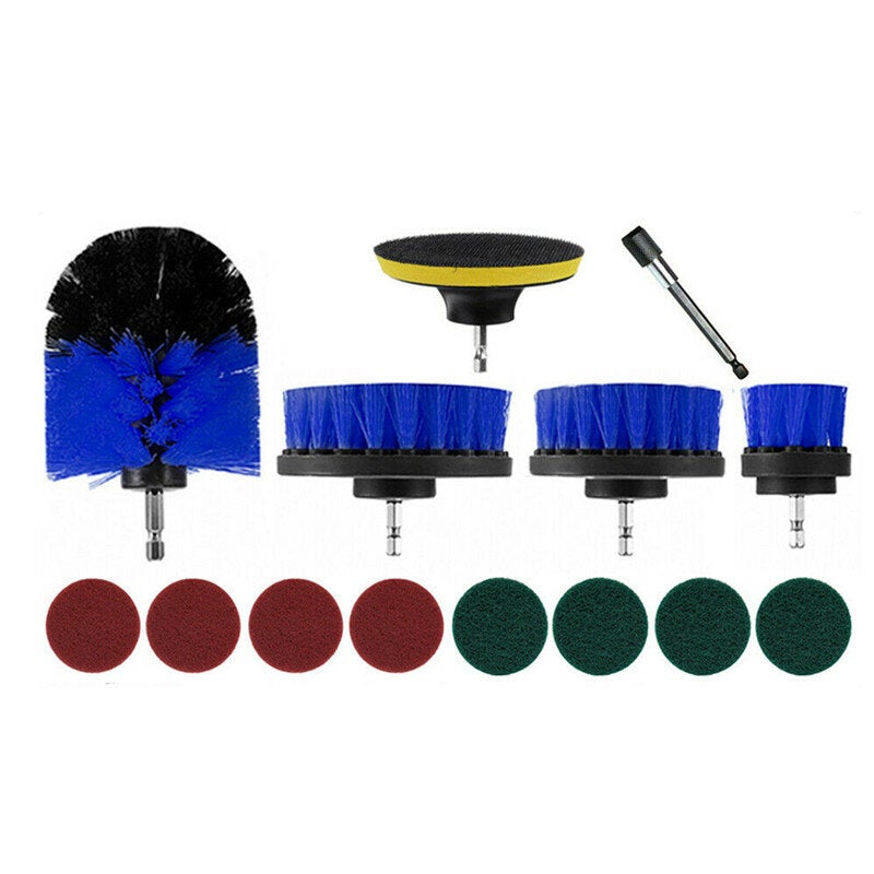 14pcs Drill Brush Tub Clean Electric Grout Power Scrubber Cleaning Tool Kit