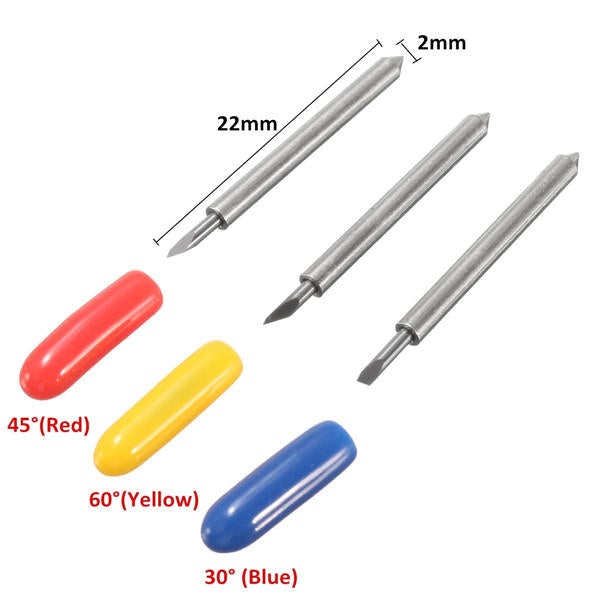 12mm Black Cutting Plotter With 5pcs Blades 30/45/60 Degree for Roland Vinyl Cutter Blade Holder