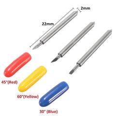 12mm Black Cutting Plotter With 5pcs Blades 30/45/60 Degree for Roland Vinyl Cutter Blade Holder