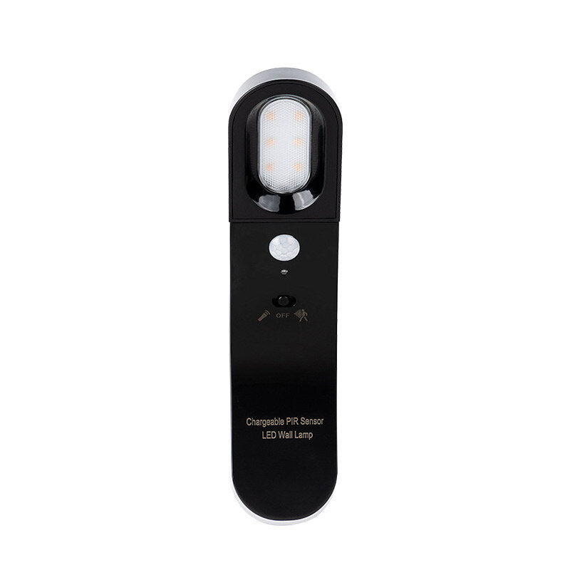 USB Charging PIR Induction Wall Lamp 3000K/6500K 360 Rotation LED Night Light Human Body Induction Bedside Lamp