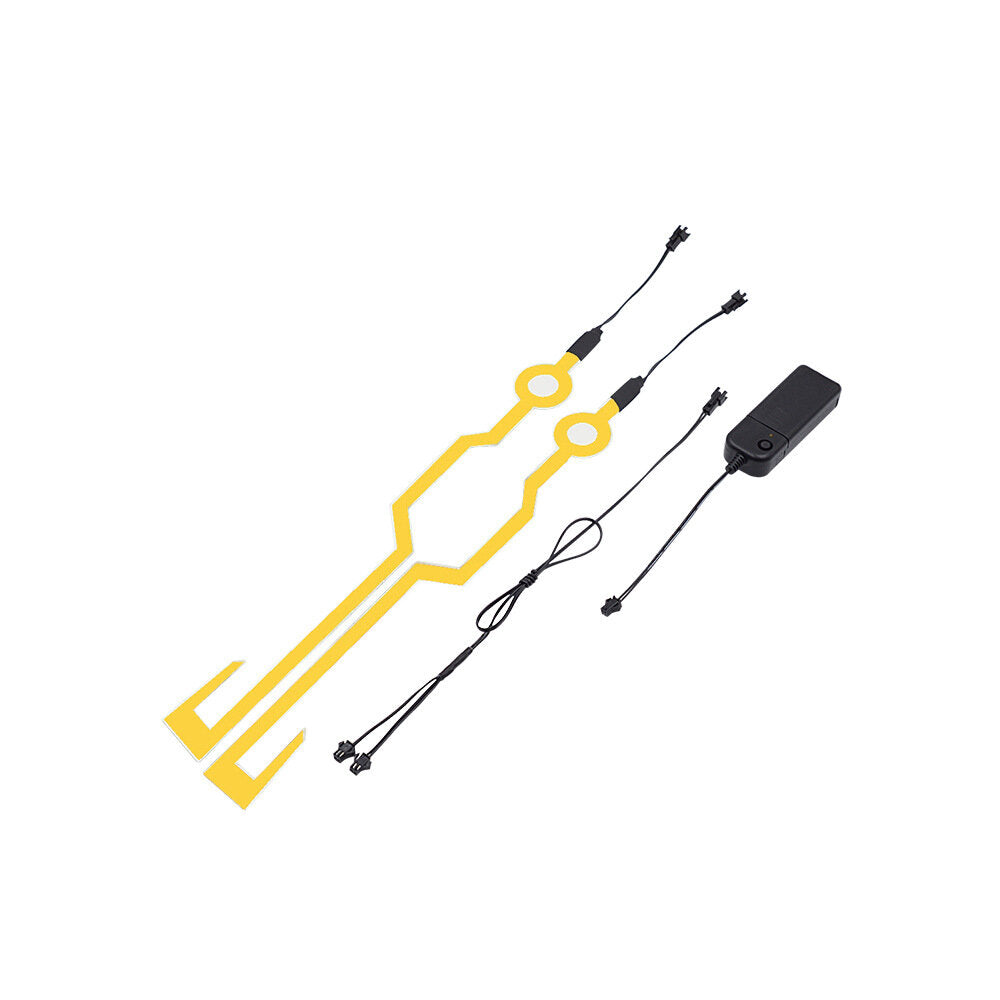 2PCS Waterproof Cycling Helmet Light Riding Signal EL Strip Flashing LED Durable Kit Bar DIY Bicycle Helmet Strip Light