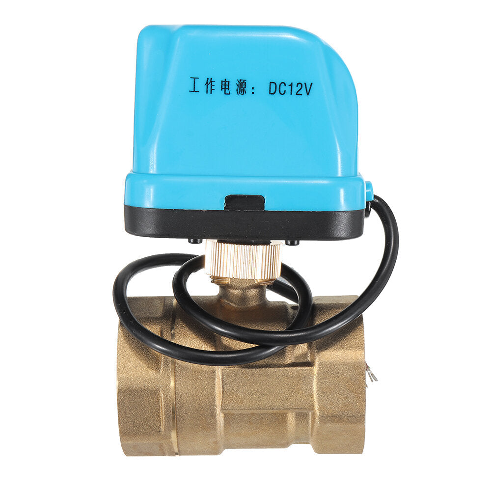 DC 12V 1/2" 3/4" 1" 1-1/4" Motorized Electric Brass Ball Valves 3 Wire Full Port Valve