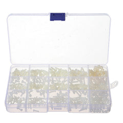 480pcs White/Black M2/M2.5/M3 Nylon Plastic Phillips Screw Round Head Hex Nut Assortment Kits