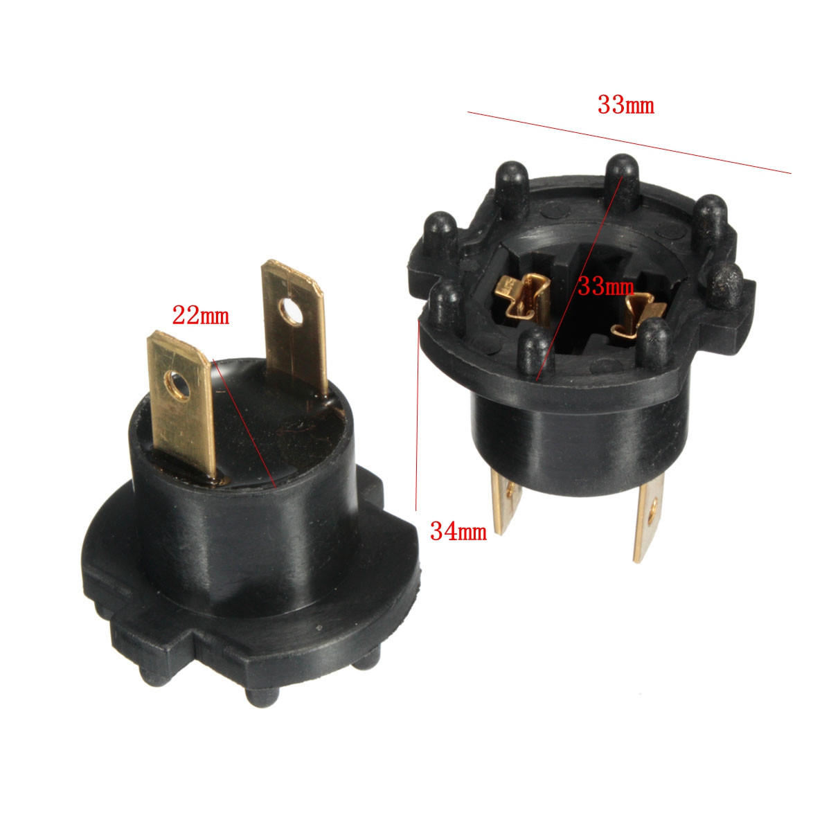 Pair Headlight Socket Holder For Dorman Bulb Mazda 3 5 Kawasaki Aprilia