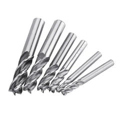 6pcs 3/16-1/2 Inch Imperial Milling Cutter 4 Flutes Spiral CNC End Mill